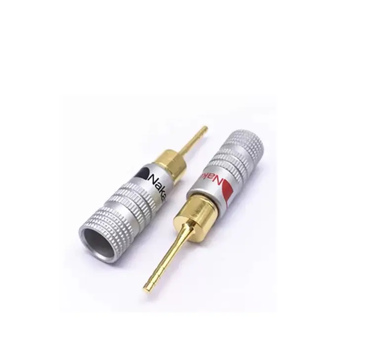 Set 2 mufe banana tata 2mm metal cu surub inel negru si rosu Set 2 mufe banana tata 2mm metal cu surub inel negru si rosu
