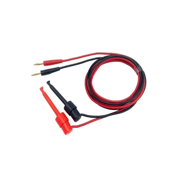 Set testere multimetru cu banane 2mm la 2 cleme cu carlig OneHook 1m Set testere multimetru cu banane 2mm la 2 cleme cu carlig OneHook 1m
