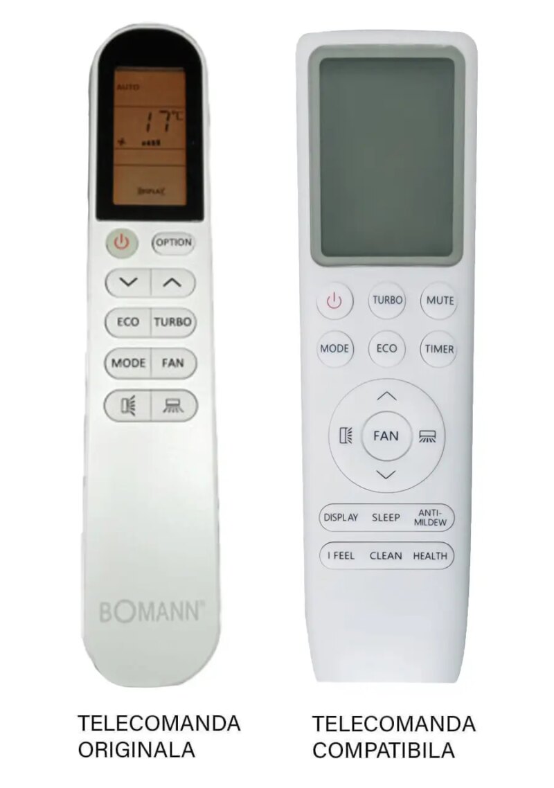 Telecomanda inlocuitoare compatibila Aer Conditionat BOMANN CL6044CB CL6045QCCB CL6046QCCB CL6047QCCB (657-1) Telecomanda inlocuitoare compatibila Aer Conditionat BOMANN CL6044CB CL6045QCCB CL6046QCCB CL6047QCCB (657-1)