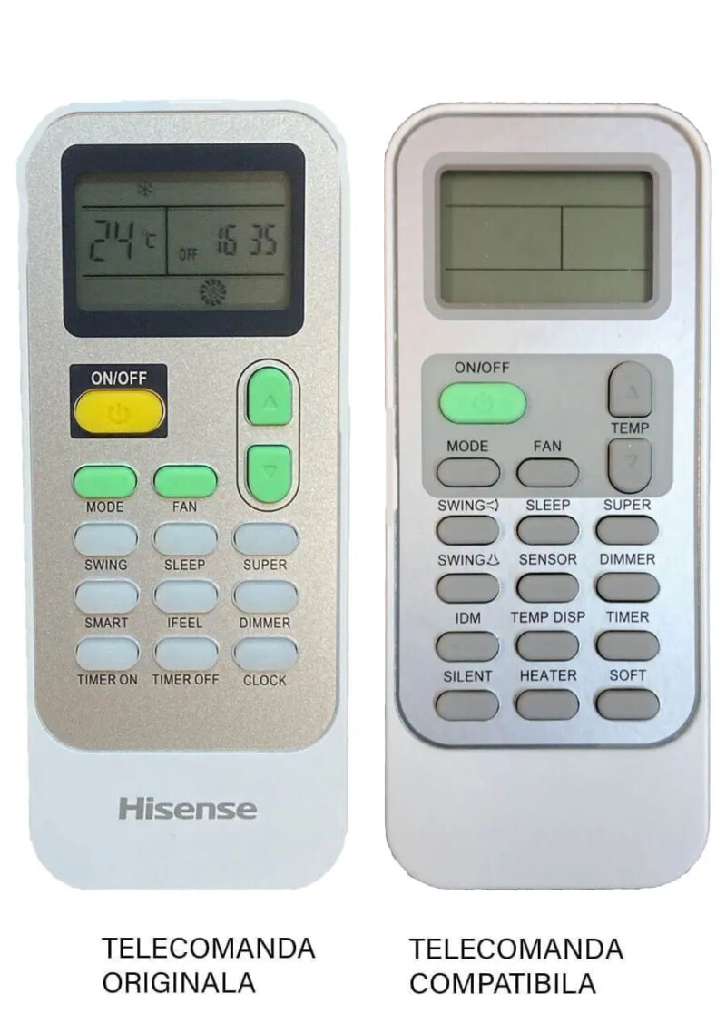 Telecomanda inlocuitoare compatibila Aer Conditionat Hisense DG11J1-91 (433-1) Telecomanda inlocuitoare compatibila Aer Conditionat Hisense DG11J1-91 (433-1)