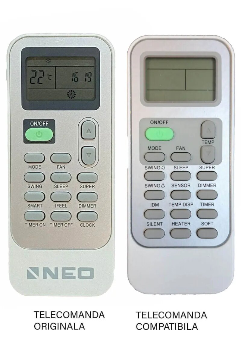 Telecomanda inlocuitoare compatibila Aer Conditionat Neo DG11J1-01 (433-2) Telecomanda inlocuitoare compatibila Aer Conditionat Neo DG11J1-01 (433-2)