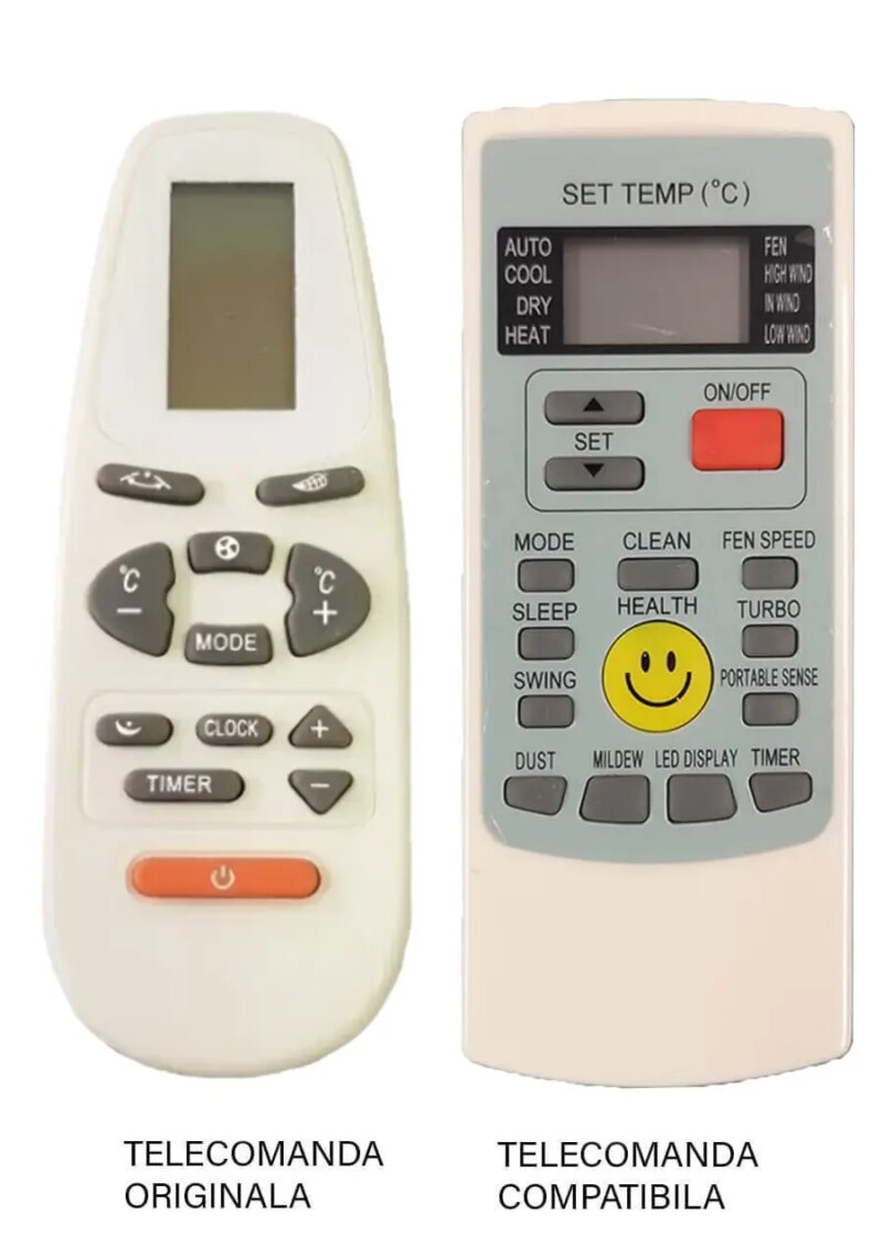 Telecomanda inlocuitoare compatibila Aer Conditionat Vortex YKR-C/01E (269-1) Telecomanda inlocuitoare compatibila Aer Conditionat Vortex YKR-C/01E (269-1)