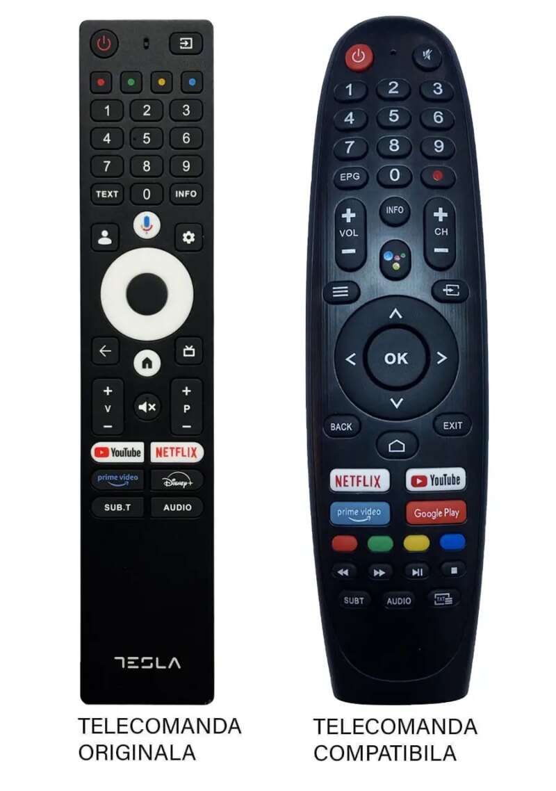 Telecomanda inlocuitoare compatibila TV TESLA Seria 9 (444-1) Telecomanda inlocuitoare compatibila TV TESLA Seria 9 (444-1)