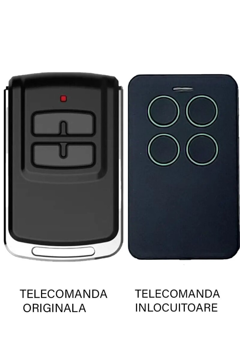 Telecomanda inlocuitoare poarta garaj 4 butoane 433Mhz cod saritor compatibila automatizari Hiland-T4301 (835-1)