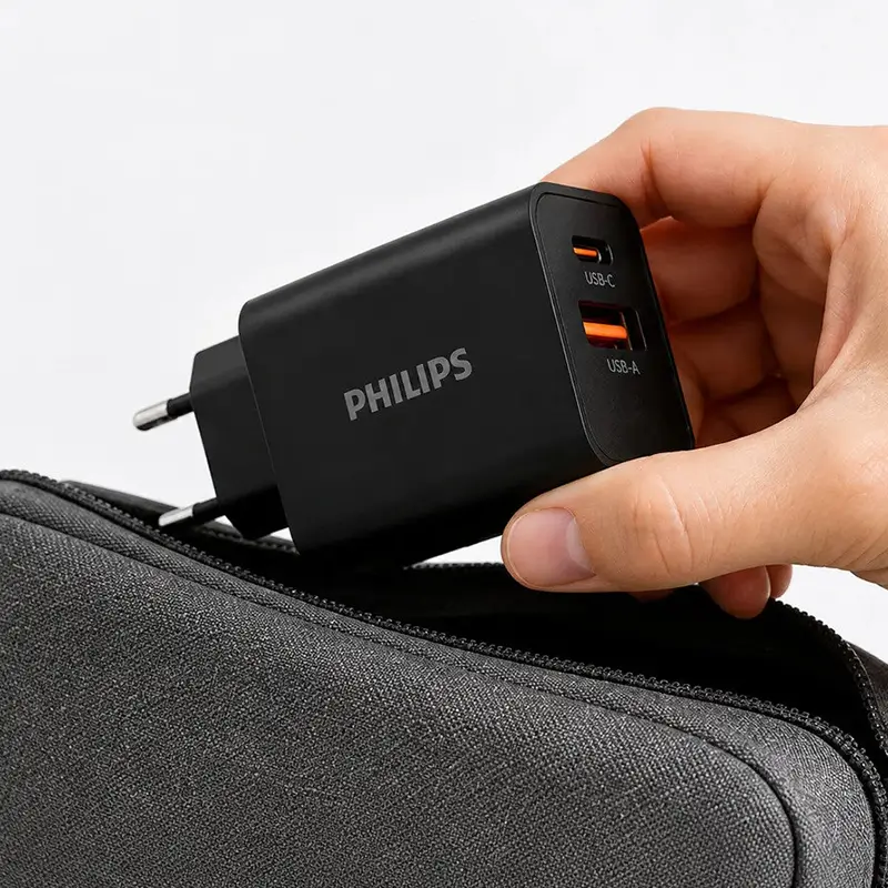 Alimentator Retea Usb A Usb C Pd 20w Philips Dlp4325ab 12