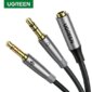 Cablu adaptor audio Ugreen 30619 Jack 3.5 mm 4 contacte la 2x Jack 3.5 mm Microfon si Casti Stereo