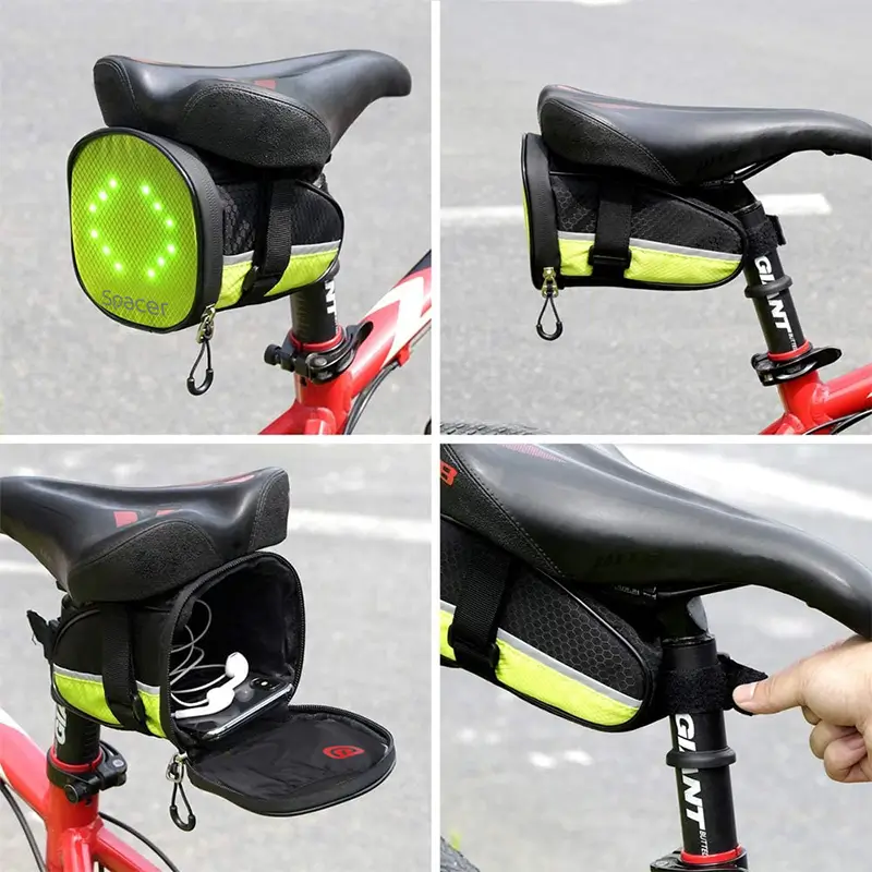 Geanta Bicicleta Cu Semnalizare Led Spacer Spbbled